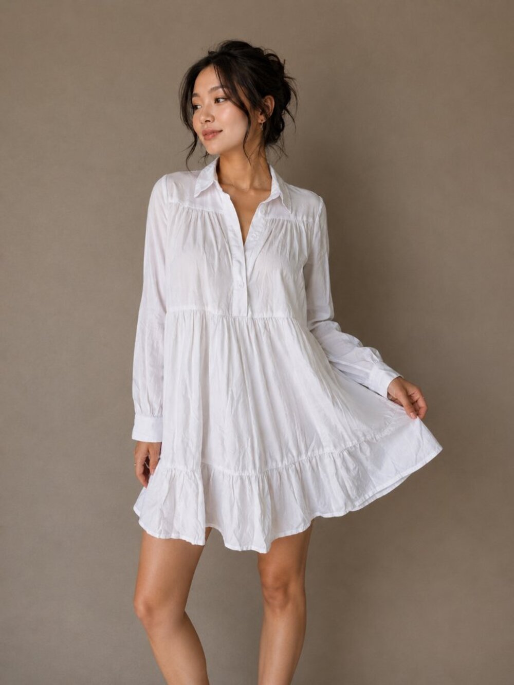Missguided Tiered Shirt Smocked Dress NWT Size 2